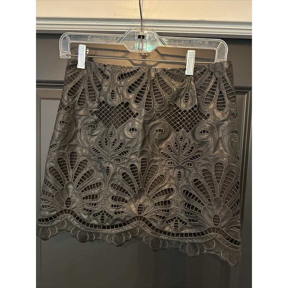 H&M Black Lace Mini Skirt